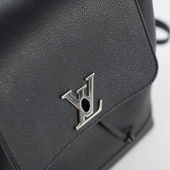 Louis Vuitton Lock Me Black Leather Backpack