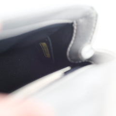 Chanel Silver Pearl Chevron Mini Flap