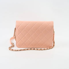 Chanel Seasonal Flap Caviar Peach / Pink