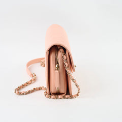 Chanel Seasonal Flap Caviar Peach / Pink