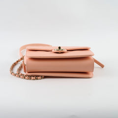 Chanel Seasonal Flap Caviar Peach / Pink
