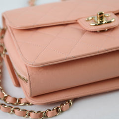 Chanel Seasonal Flap Caviar Peach / Pink