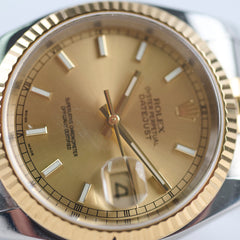 Rolex Date Just 36mm Twotoned Watch 116233