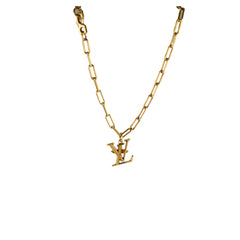 Louis Vuitton Flower Monogram Necklace Gold