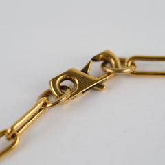 Louis Vuitton Flower Monogram Necklace Gold