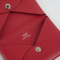 Hermes Calvi Epsom Rouge Garance
