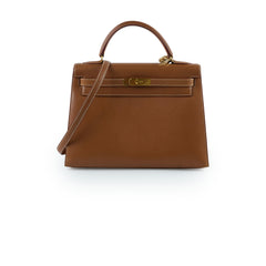 Hermes Kelly 32 Gold Courchevel- Stamp Z Circle
