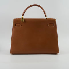 Hermes Kelly 32 Gold Courchevel- Stamp Z Circle