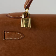 Hermes Kelly 32 Gold Courchevel- Stamp Z Circle