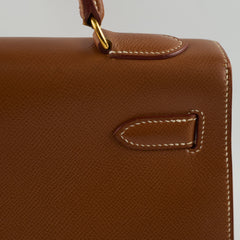 Hermes Kelly 32 Gold Courchevel- Stamp Z Circle