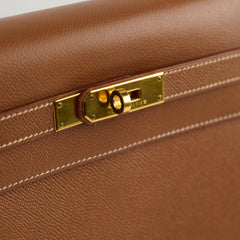 Hermes Kelly 32 Gold Courchevel- Stamp Z Circle