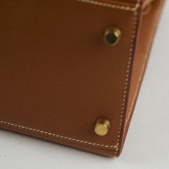 Hermes Kelly 32 Gold Courchevel- Stamp Z Circle