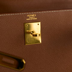 Hermes Kelly 32 Gold Courchevel- Stamp Z Circle