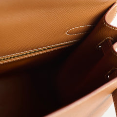 Hermes Kelly 32 Gold Courchevel- Stamp Z Circle