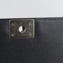 Chanel Old Medium Boy Bag Black Caviar Ruthenium HW