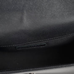 Chanel Old Medium Boy Bag Black Caviar Ruthenium HW