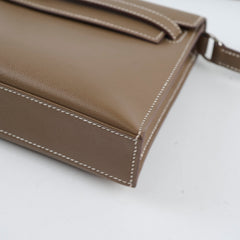 Hermes Kelly Elan Etoupe Veau Madame - Stamp B