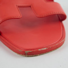 Hermes Oran Orange Rouge Grenadine Size 38