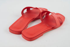 Hermes Oran Orange Rouge Grenadine Size 38