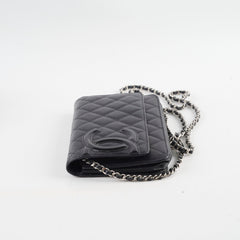 Chanel Ligne Cambon Black Calfskin Wallet on Chain