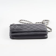 Chanel Ligne Cambon Black Calfskin Wallet on Chain