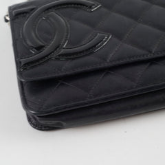 Chanel Ligne Cambon Black Calfskin Wallet on Chain