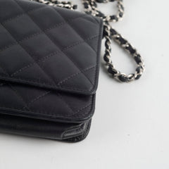 Chanel Ligne Cambon Black Calfskin Wallet on Chain