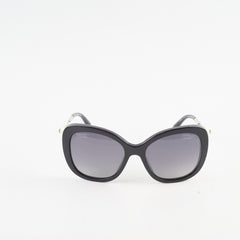 Chanel Pearl Detail Black Butterfly Sunglasses