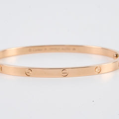 Cartier Love Bracelet Small Model Pink Gold Size 16