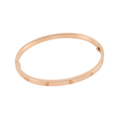 Cartier Love Bracelet Small Model Pink Gold Size 16