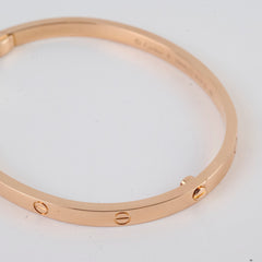 Cartier Love Bracelet Small Model Pink Gold Size 16
