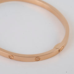 Cartier Love Bracelet Small Model Pink Gold Size 16
