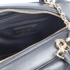 Chanel CC Quilted Bowling Bag Lambskin Black (28 Series)