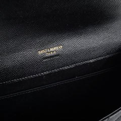 Saint Laurent Cassandre Matelasse Flap Pouch Black