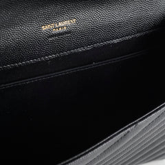 Saint Laurent Cassandre Matelasse Flap Pouch Black