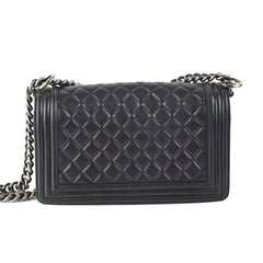Chanel Old Medium Boy Lambskin Black