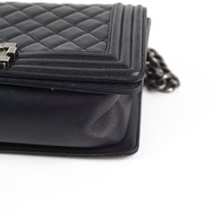 Chanel Old Medium Boy Lambskin Black