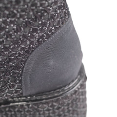Chanel Tweed Black Boots Size 35.5