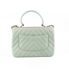 Chanel Trendy CC Chevron Light Green Aqua 25 series