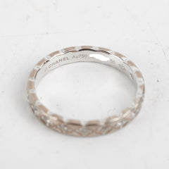 Chanel Coco Crush Ring Mini Model White Gold Diamond Size 55 HOLD AV