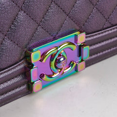 Chanel Small Boy Mermaid Purple Iridescent - Series 21