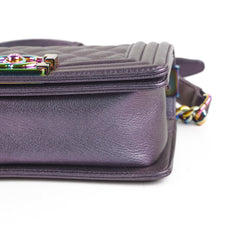 Chanel Small Boy Mermaid Purple Iridescent - Series 21