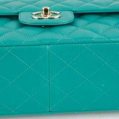 Chanel Jumbo Classic Flap Caviar Turquoise - Sereis 23