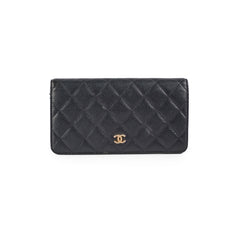 Chanel Long Wallet Black Caviar