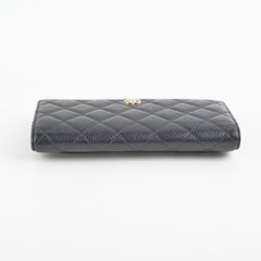 Chanel Long Wallet Black Caviar