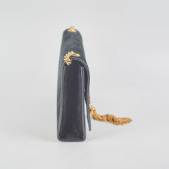 Saint Laurent Kate Medium Tassel Suede Black