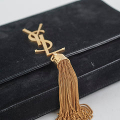Saint Laurent Kate Medium Tassel Suede Black