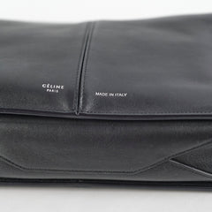 Celine TriFold Clutch On Chain Black Leather