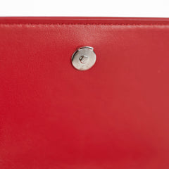 Saint Laurent Sunset On Chain Mini Croc Embossed Red