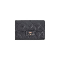 Chanel Flap Cardholder Caviar Black- Series 30